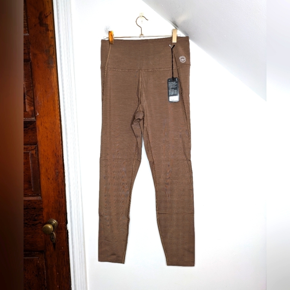 ALL BIRDS Hazy Cocoa Natural Flow Running Workout Yoga Merino Legging NEW Size L
